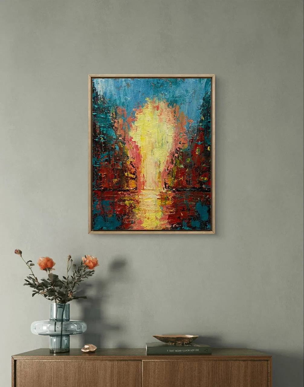 Image of Portal of Becoming by Maksym Stasiuk, size: 40х50 см, made of Acrylic, Carton, Painting medium, priced at $480 Photo 2 of 2.