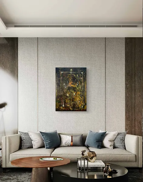 Image of Alchemy of Silence by Maksym Stasiuk, size: 50x70 см, made of Acrylic, Carton, Painting medium, from Lviv, priced at $760 Photo 2 of 2.