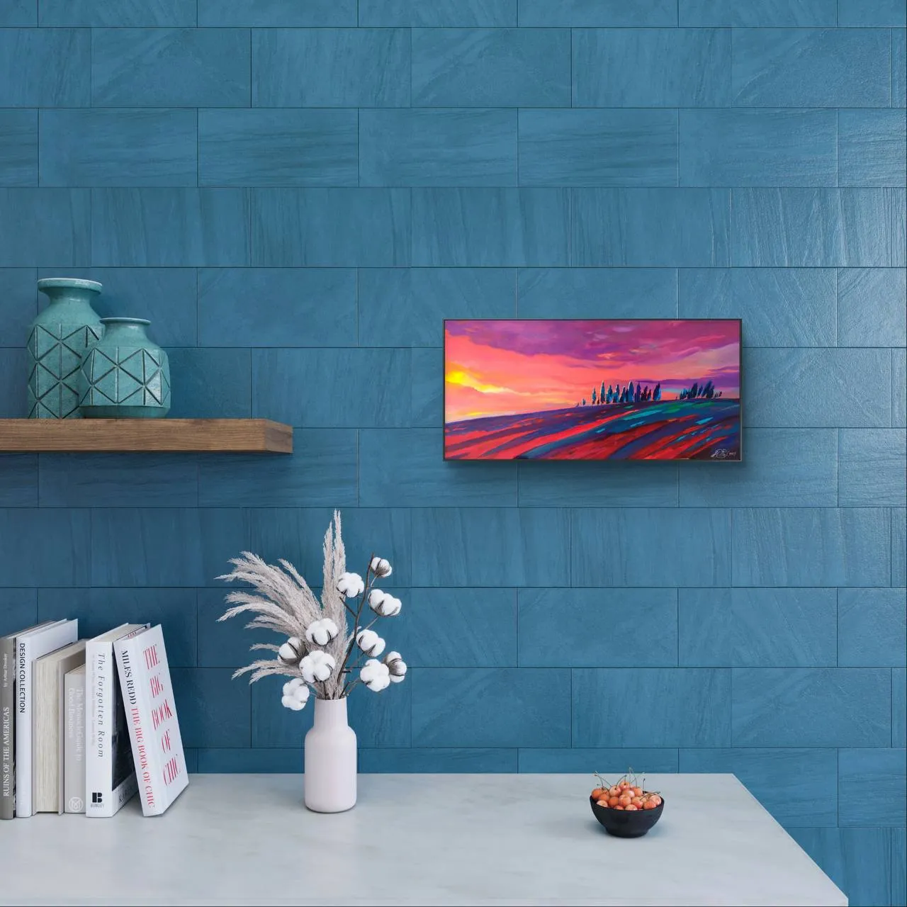 Image of Still Moving by Maksym Stasiuk, size: 50х30 см, made of Acrylic, Painting medium, from Lviv, part of the Colorfull Landscapes series, priced at $340 Photo 2 of 4.